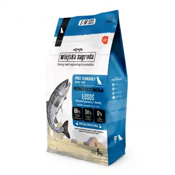 WIEJSKA ZAGRODA Monoprotein Salmon S/M - sausas šunų maistas - 6kg