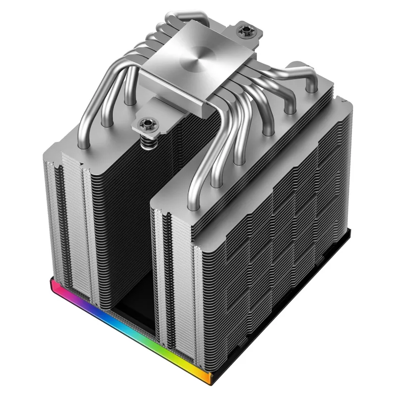 CPU oro aušintuvas DeepCool AK620 Digital SE, dviejų bokštų, 6x Ø6 mm šilumos vamzdžiai, 2x 120 mm PWM ventiliatoriai, RGB, aukštis 161 mm