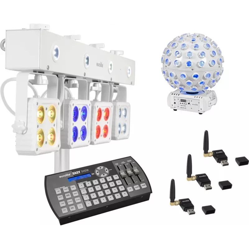 LED šviesų rinkinys EUROLITE KLS-180 ws B-40 ws QuickDMX Easy Show