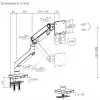 SBOX LCD laikiklis LCD-C49 17–49 colių ekranams, iki 20 kg, VESA 100x100