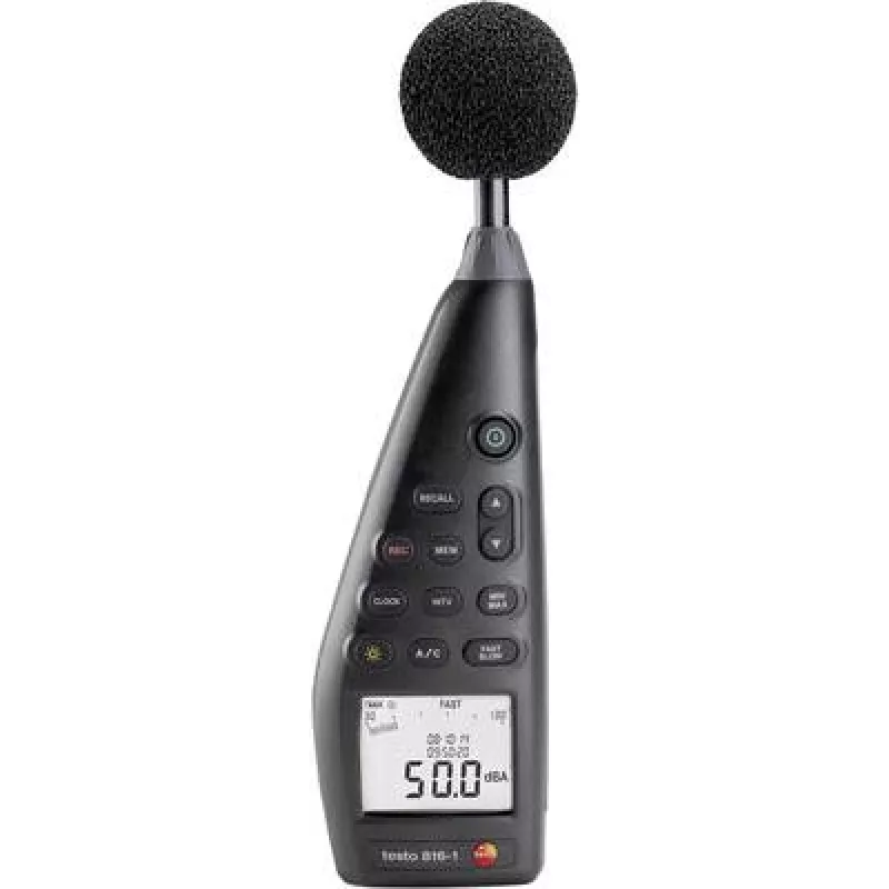 Testo 816-1 - Skaitmeninis - A svertinis - C svertinis - Greitas - Lėtas - 30 - 130 dB - 1,4 dB - 0,1 dB (0563 8170)