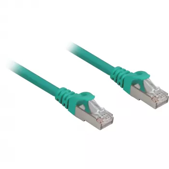 komutacinis kabelis RJ45 Cat.6a SFTP (žalias, 1 metras, LSOH (be halogenų))