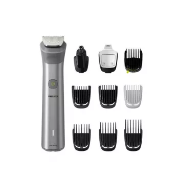 Philips All-in-One Trimmer MG5920/15 Series 5000, Stainless steel, 0.5 mm, 1.6 cm, 1 mm, Beard, Ear, Nose, baterija