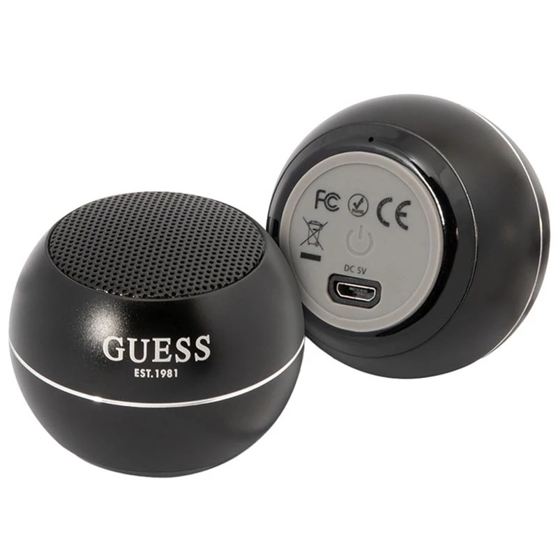 Nešiojamas garsiakalbis Guess Mini Bluetooth garsiakalbis 3W juodas