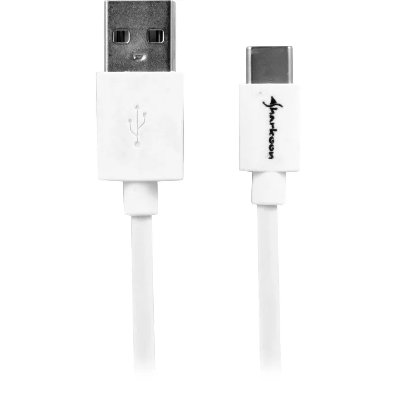 USB adapterio laidas Sharkoon USB 2.0 A į USB-C 1,5 m, baltas