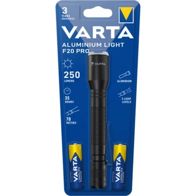 Rankinis žibintuvėlis Varta Aluminium Light F20 Pro LED 250 lm 7 lempos