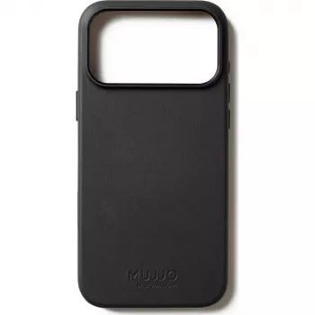 Mujjo Full Leather Case dėklas, skirtas iPhone 17 Pro Max, juodas