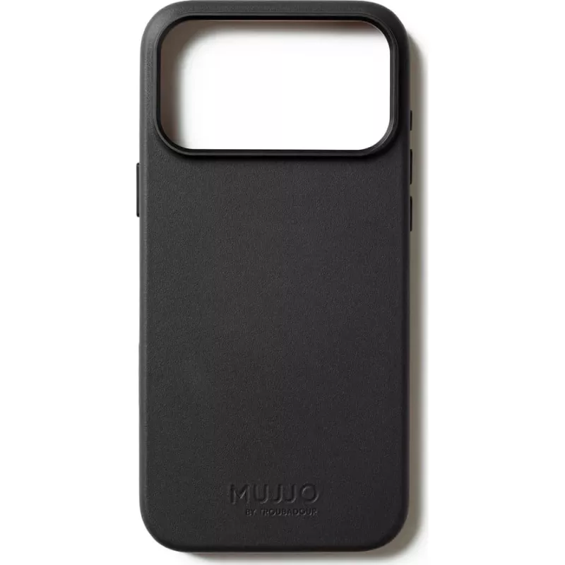 Mujjo Full Leather Case dėklas, skirtas iPhone 17 Pro Max, juodas