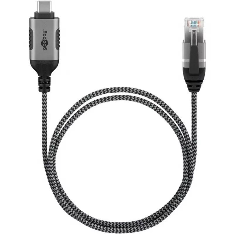Goobay eterneto kabelis USB-C 3.1 į RJ45 plonas 5 m - jungia maršrutizatorių, modemą arba (74405)