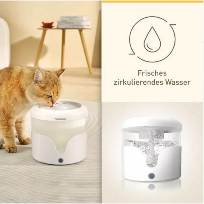 Automatinė gyvūnų girdykla Panasonic CP-JNW01CW — 1,9 l, maitinama iš tinklo, balta, Ø18,5 cm × 175 mm