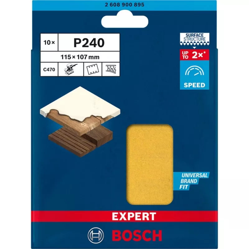 Bosch 2 608 900 895 sukamajam įrankiui skirtas šlifavimo/šlifavimo reikmuo Mediena Šlifavimo lakštas