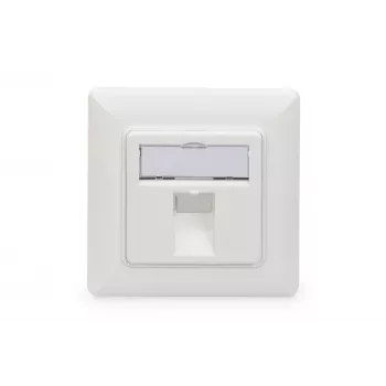 Digitus | sieninė plokštė Keystone moduliams, vokiško tipo, vidurinė plokštė 50x50 mm, rėmelis 80x80 mm | DN-93811