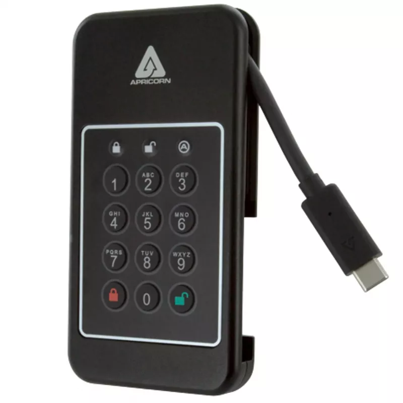 Apricorn Aegis NVX - SSD - 500 GB - USB 3.2 Gen 2 - TAA-Compliant (ANVX-500GB)