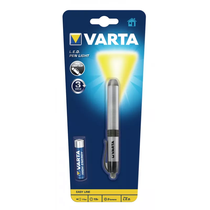Varta -LEDPL - pin-Blinklicht - Sidabrinė - Aliuminis - LED - 1 lemputė - 3 lm