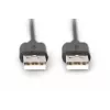 Assmann USB jungiamasis kabelis. A tipo M/M. 3,0 m. USB 2.0 suderinamas. UL. juodas (AK-300100-030-S)