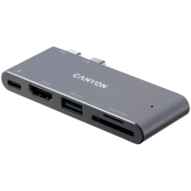 CANYON hub DS-5 5in1 Thunderbolt 3 4k Space Pilka