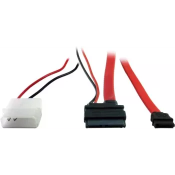 Inter-Tech - SATA adapteris - Slimline SATA į vidinį maitinimą, 4 kontaktų, SATA - 15 cm - Raudona (88885323)