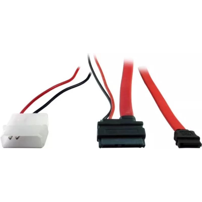 Inter-Tech - SATA adapteris - Slimline SATA į vidinį maitinimą, 4 kontaktų, SATA - 15 cm - Raudona (88885323)