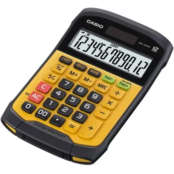 CASIO SKAIČIUOKLIS BIURO ATSPARUS VANDENIUI WM-320MT-S, 12 skaitmenų ekranas. Nuimama klaviatūra, 108,5x168,5, Atsparumo vandeniui ir nešvarumams lygis: IP54