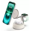 Belaidis USB įkroviklis Belkin Qi2 WIZ040KQSD — 25 W, USB maitinimas, 1,5 m laidas, baltas, skirtas išmaniajam telefonui, išmaniajam laikrodžiui, ausinėms, kūno rengybos stebėjimo prietaisui