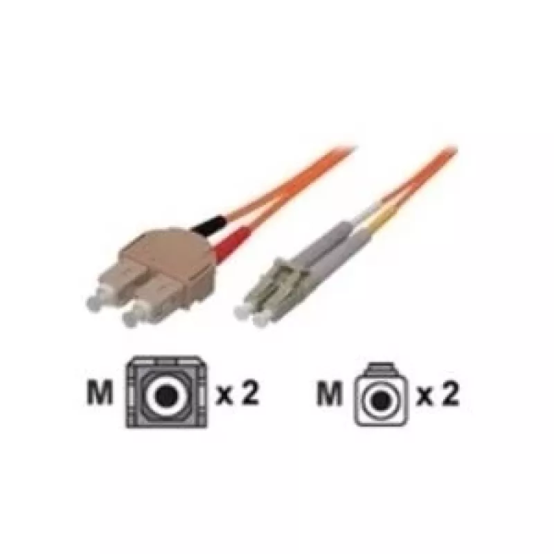 Tecline exertis Connect - Patch-Cable - SC multi-mode (M) to LC Multi-Mode (M) - 3 m - Fibre Optic - 50/125 micrometre - OM2 - Oranžinė (85603)
