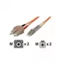 Tecline exertis Connect - Patch-Cable - SC multi-mode (M) to LC Multi-Mode (M) - 3 m - Fibre Optic - 50/125 micrometre - OM2 - Oranžinė (85603)