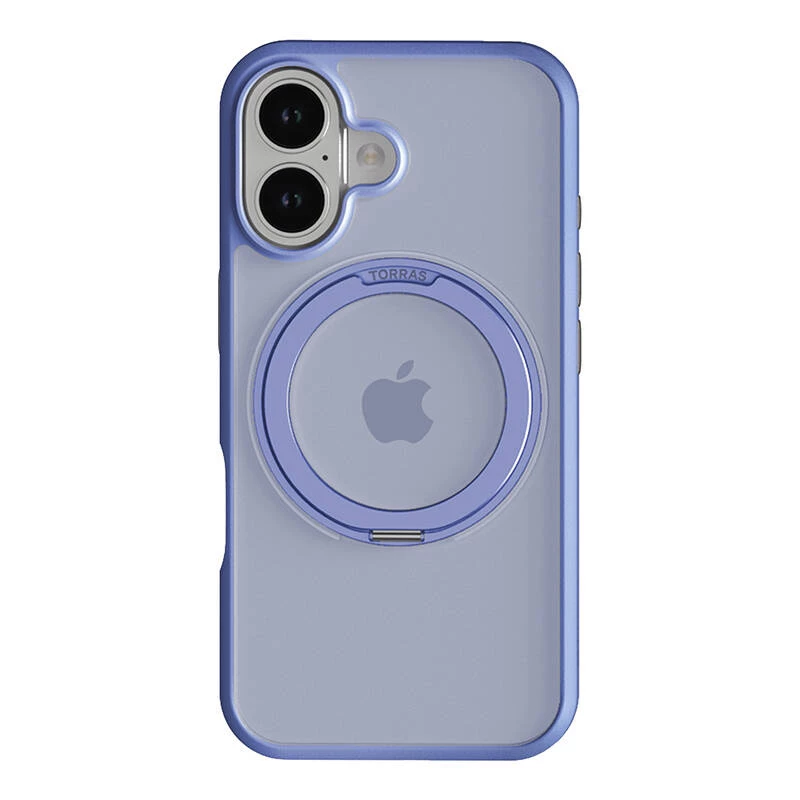 Apsauginis dėklas Torras Ostand Pro, skirtas iPhone 16 — mėlynas plonas lengvas dėklas