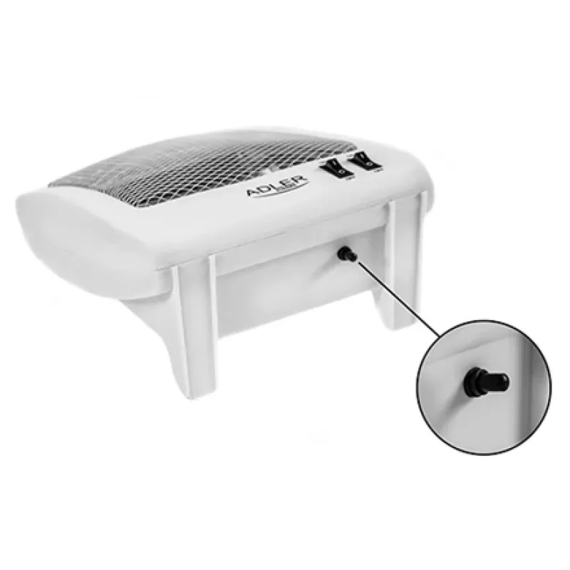 Adler | Šildytuvas | AD 7709 | Halogeninis šildytuvas | 800 W | Galios lygių skaičius 2 | Balta