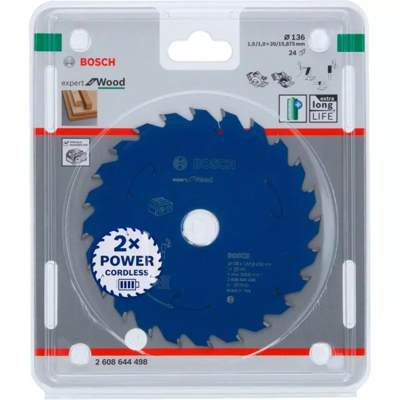 Bosch 2 608 644 498 diskinis pjūklas 13.6 cm 1 vnt.