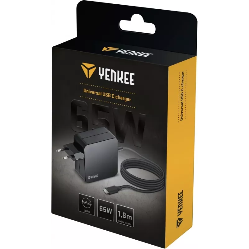 Universalus maitinimo šaltinis / Išmanusis telefonas / Planšetinis kompiuteris / Nešiojamas kompiuteris / Power Delivery įkroviklis USB C 65W 1,8m
