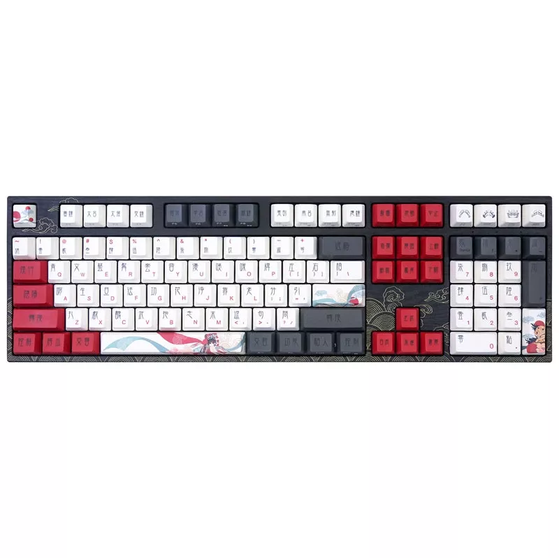 Mechaninė žaidimų klaviatūra Triton Varmilo VEA108 Beijing Opera, MX Brown jungikliai, baltas LED, US išdėstymas