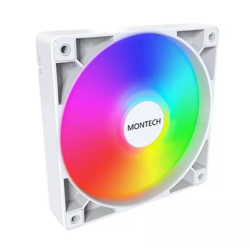 Montech GF120 V2 ARGB kompiuterio korpuso ventiliatoriaus modulis 12 cm baltas 3 vnt.