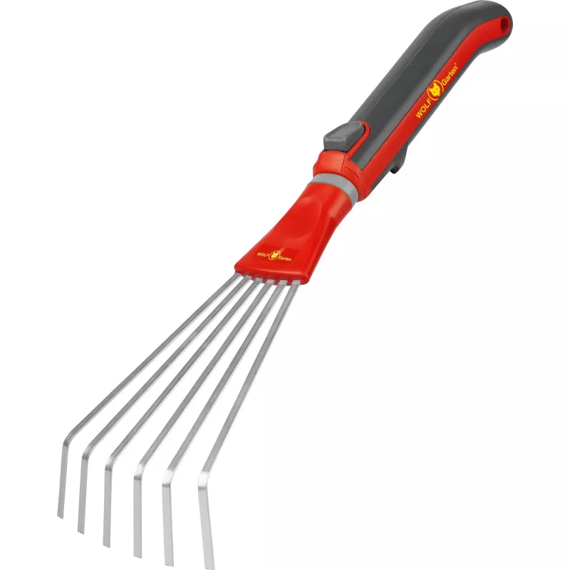 Sodo grėblys Sourcing LD-M/ZM 015 — plieniniai dantys, raudonas, vidutinio dydžio