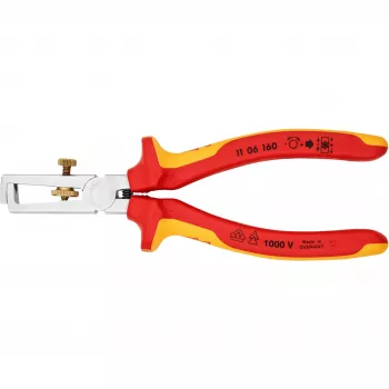 Knipex 11 06 160 kabelių nuėmiklis oranžinis, raudonas