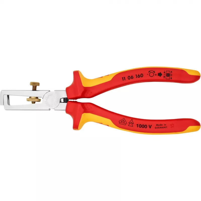 Knipex 11 06 160 kabelių nuėmiklis oranžinis, raudonas