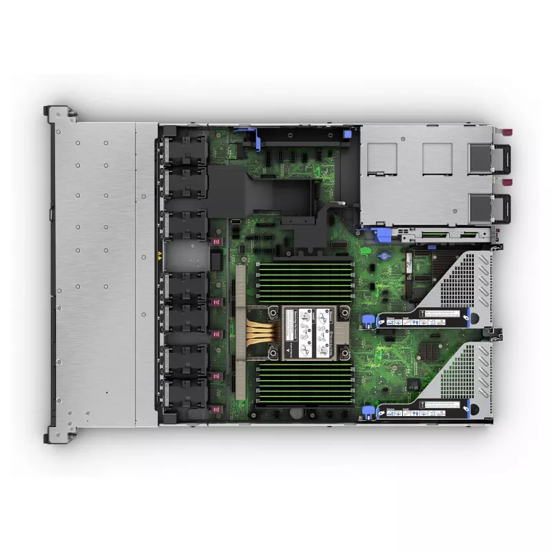 Stovo (1U) serveris HP Enterprise ProLiant DL320 Gen11 Intel Xeon Sidabrinė 4510 2.4GHz 12c 1P 64GB DDR5 8x SFF 2x1000W PS