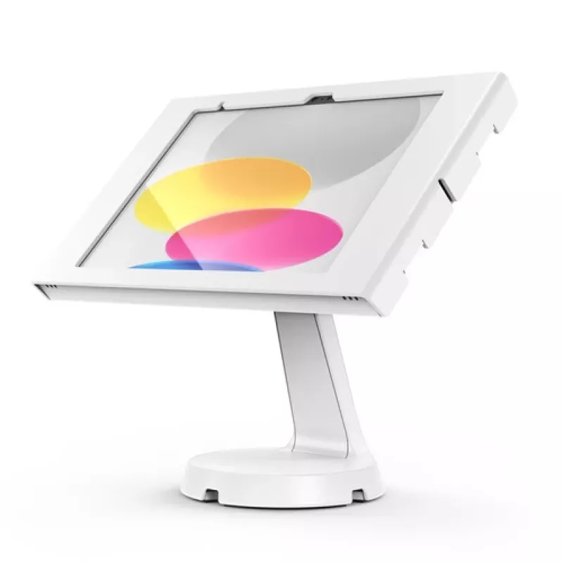 Compulocks iPad 10th-11th (A16) Gen Swell Enclosure Mast Counter Stand - White - Mounting Kit (Stand, Enclosure)