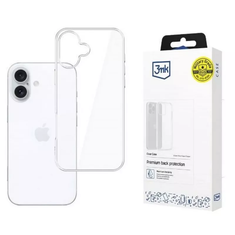 3MK Clear Case mobiliojo telefono dėklas Apple iPhone 16 Plus 17 cm (6.7 col.) skaidrus