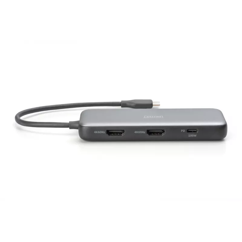 USB-C prijungimo stotelė Digitus DA-70915 8 prievadų 100W maitinimo tiekimas