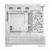 PC Midi Tower korpusas DeepCool CG380 3F WH — Baltas, 235×437×451 mm, palaiko 2,5 colio/3,5 colio, maitinimo blokas apačioje, 3x 120 mm ventiliatoriai sumontuoti