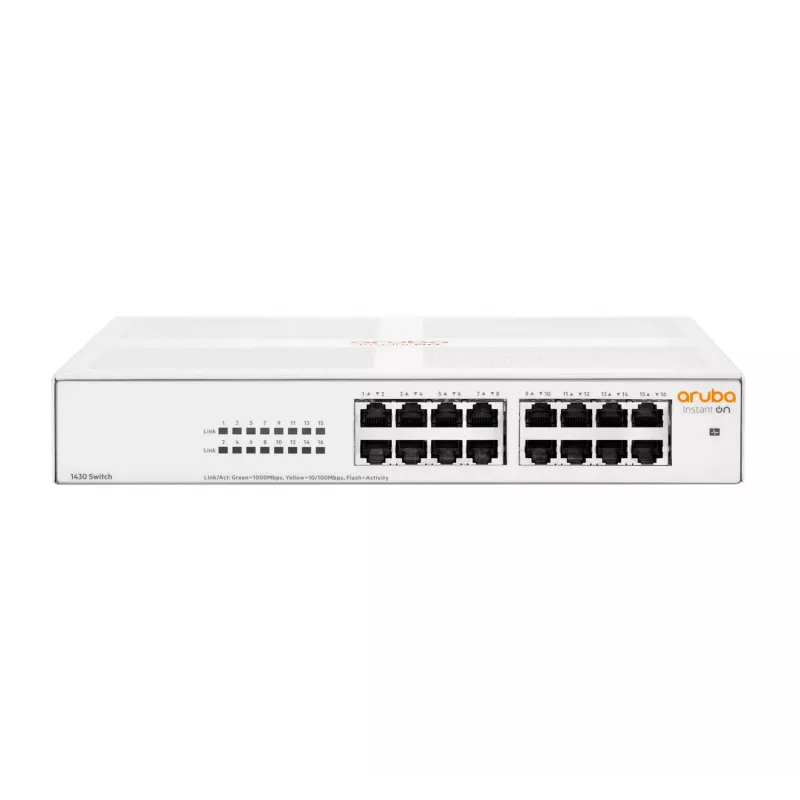Aruba Instant On 1430 16G nevaldomas L2 Gigabit Ethernet (10/100/1000) 1U baltas