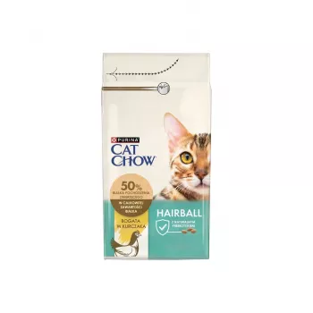 Sausas kačių maistas Purina Cat Chow Hairball Control 1.5 kg — Suaugusios katės, Vištiena, 32% baltymų, 11% riebalų