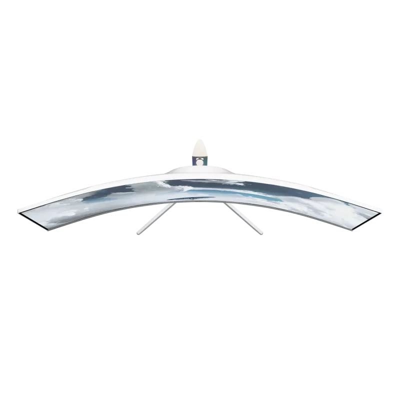 Lenktas monitorius Arozzi Nova 49 colių (124,5 cm) Dual QHD 5120×1440 LED VA, 32:9, 4 ms, USB šakotuvas, garsiakalbiai, baltas