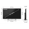 Sharp 43HP6265E TV Google UHD juoda