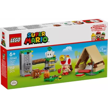 Konstruktorius LEGO Captain Toad's Camp rinkinys 72040 su interaktyviomis Super Mario funkcijomis