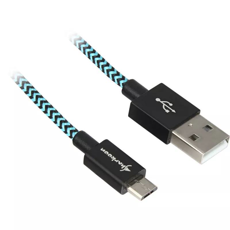 USB A į B laidas Sharkoon 0,5 m su aliuminio pynute