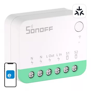 Sonoff MINIR4M Matter išmanusis WiFi mini jungiklis (HomeKit, SmartThings, Home Assistant).