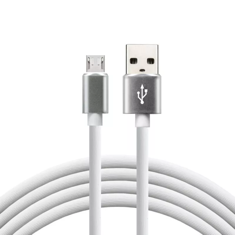 everActive laidas USB 1m - Baltas, silikoninis, greitas įkrovimas, 2,4A - CBS-1MW