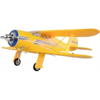 RC lėktuvas Amewi AMXFlight Beech D17s 3D/6G RTF — geltonas, paruoštas skrydžiui modelis