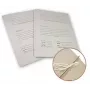 Segtuvas SMLT, archyvinis, A4 4 cm, 300 g, su 2 raišteliais, su spauda, baltas, kartoninis, ekologiškas